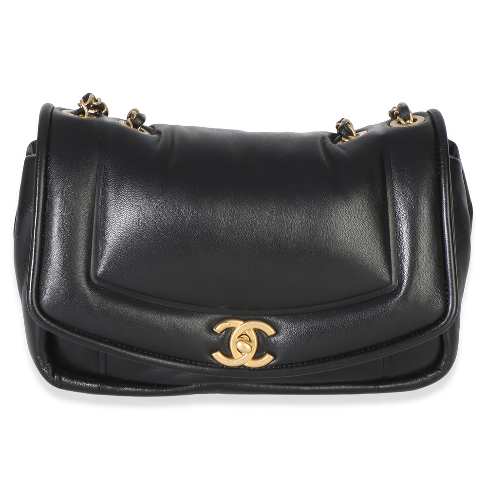 Chanel Black Lambskin Medium Simply Flap Bag
